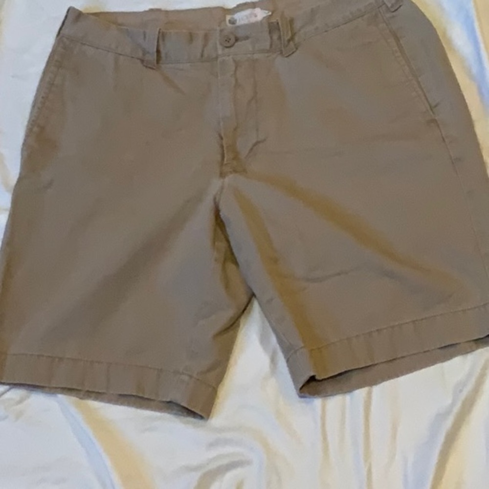 Mens J.Crew Khaki/Tan Cotton Shorts Sz 34